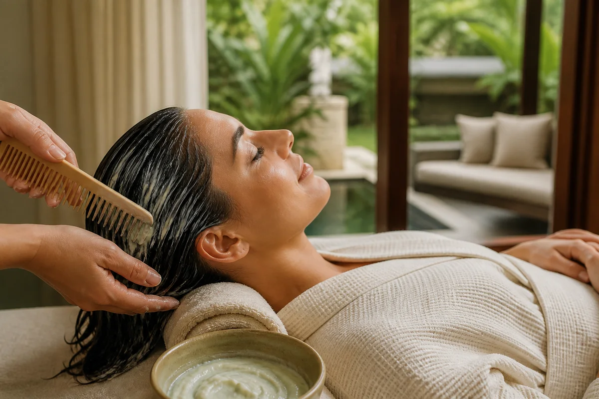 Hair Mask + Head, Shoulder & Hand Massage